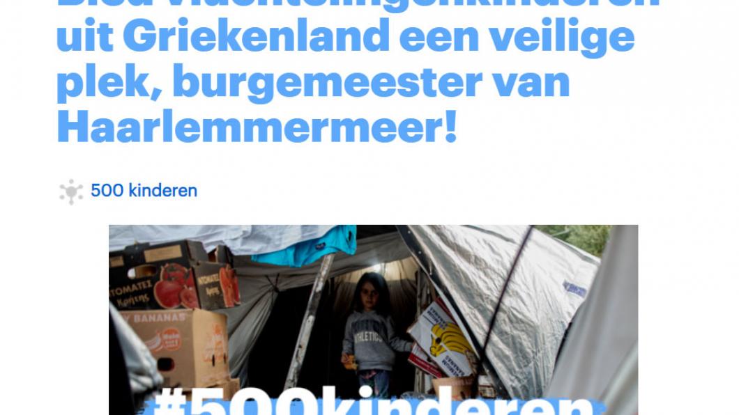 Oproep hulporganisaties: Nederland moet 500 vluchtelingenkinderen opnemen