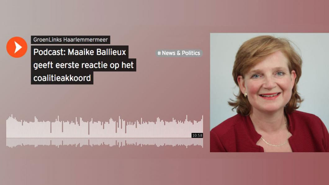 Podcast: Maaike Ballieux geeft eerste reactie op het coalitieakkoord in Haarlemmermeer